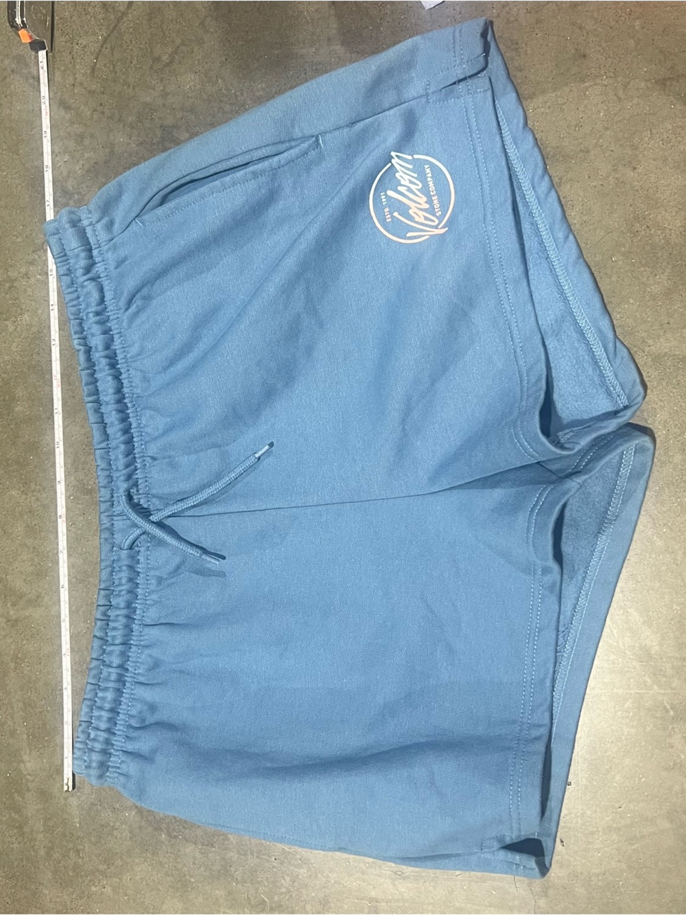 Volcom Women’s Dusty Blue Drawstring Athletic Shorts